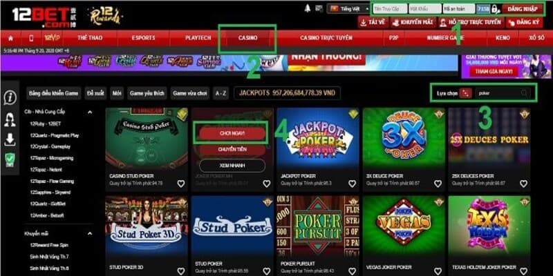 Điểm hẹn chơi poker online hàng đầu - 12Bet